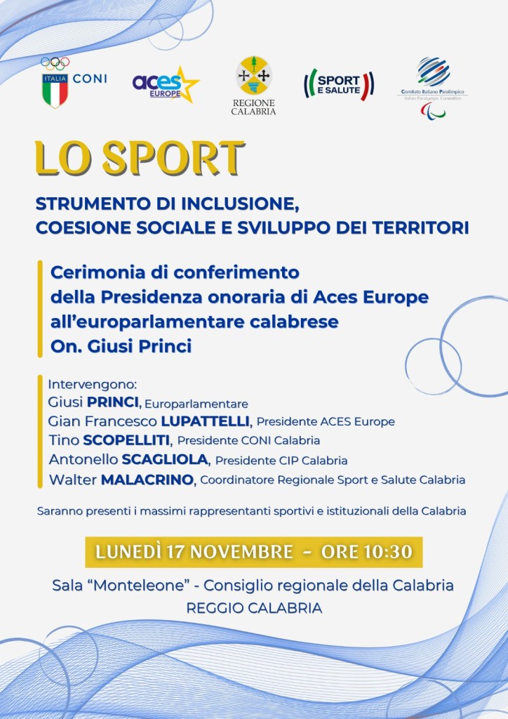 Evento Presidenza onoraria ACES Europe