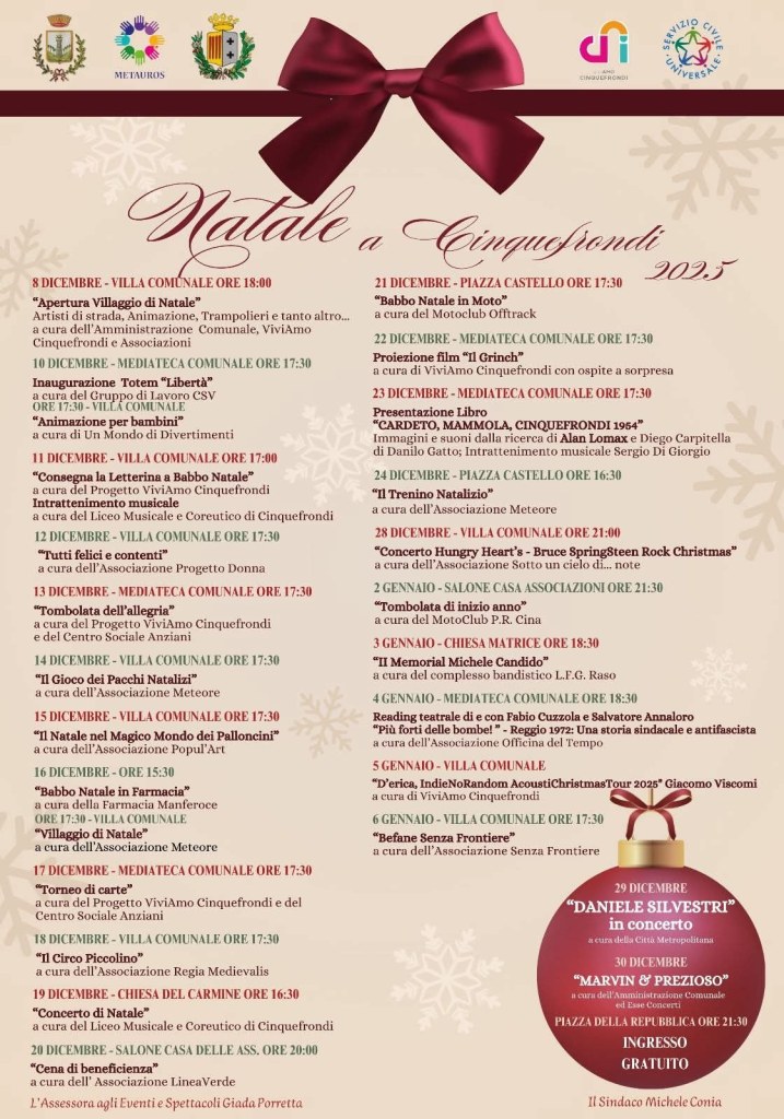 programma natale cinquefrondi