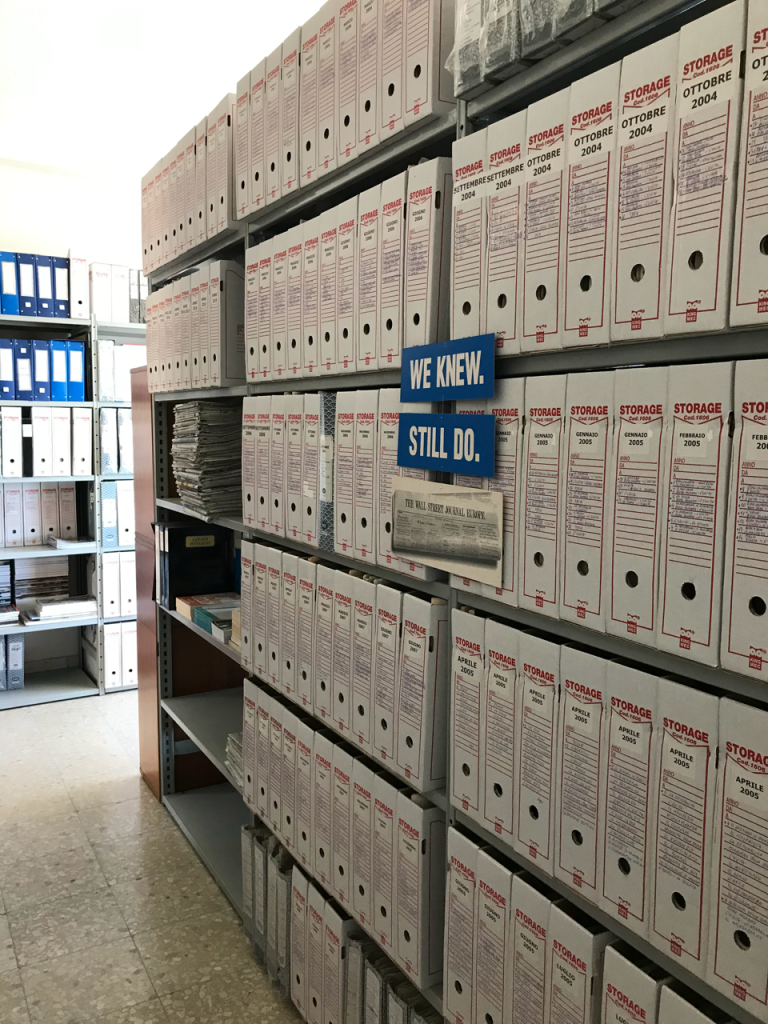 BIBL SAN LORENZO SCAFFALE CENTRALE EMEROTECA