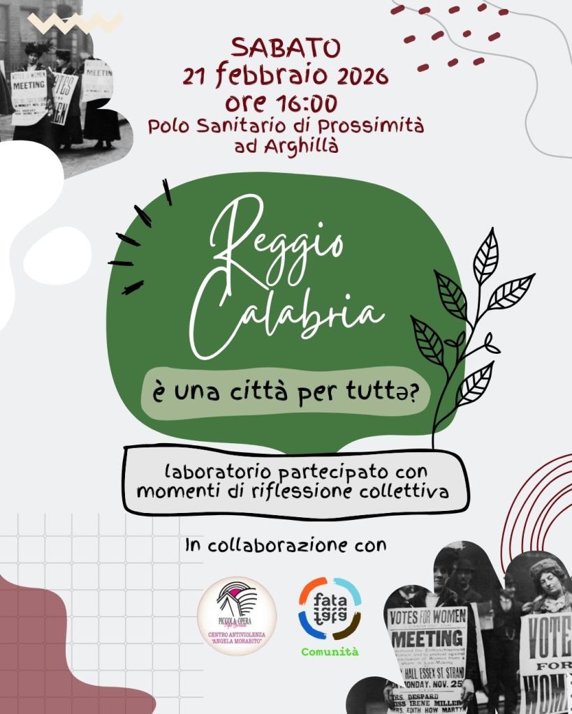 Locandina Reggiopertutte Arghilla'