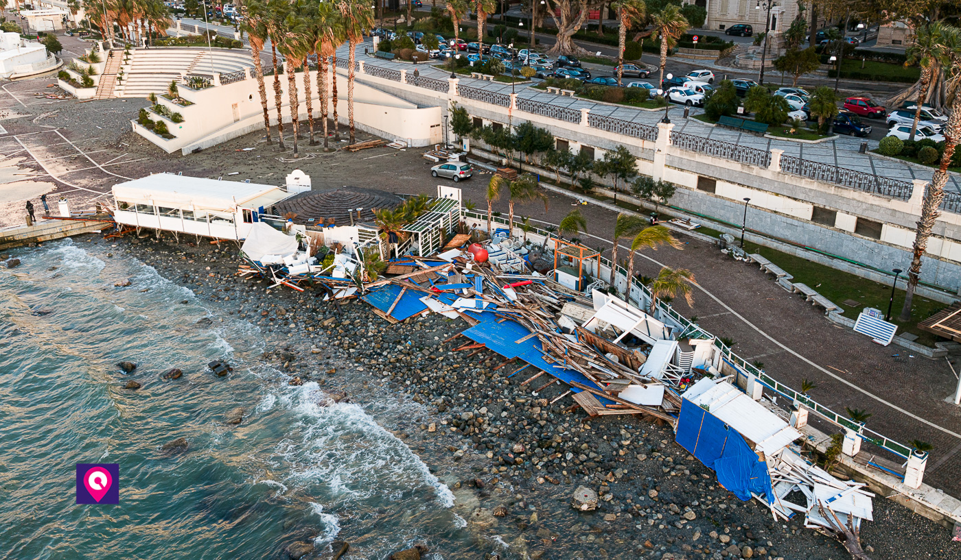 danni ciclone ulrike lungomare reggio rc lidi