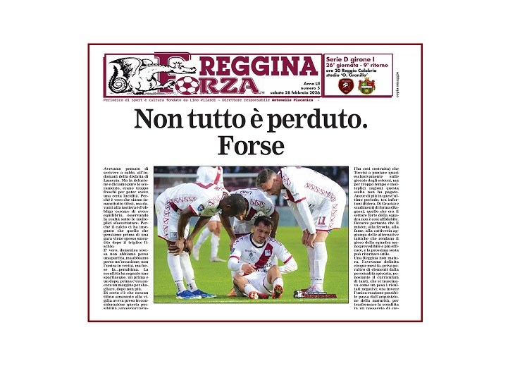 Forza Reggina, disponibile l’edizione contro la Sancataldese: ‘Non tutto è perduto. Forse’
