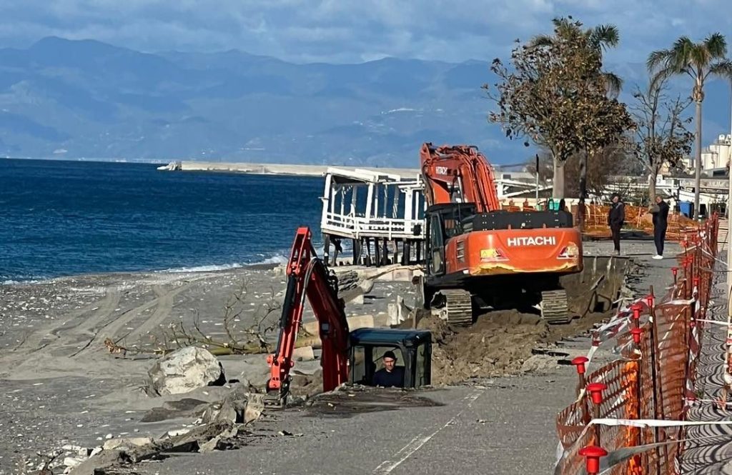 lavori melito lungomare ciclone harry
