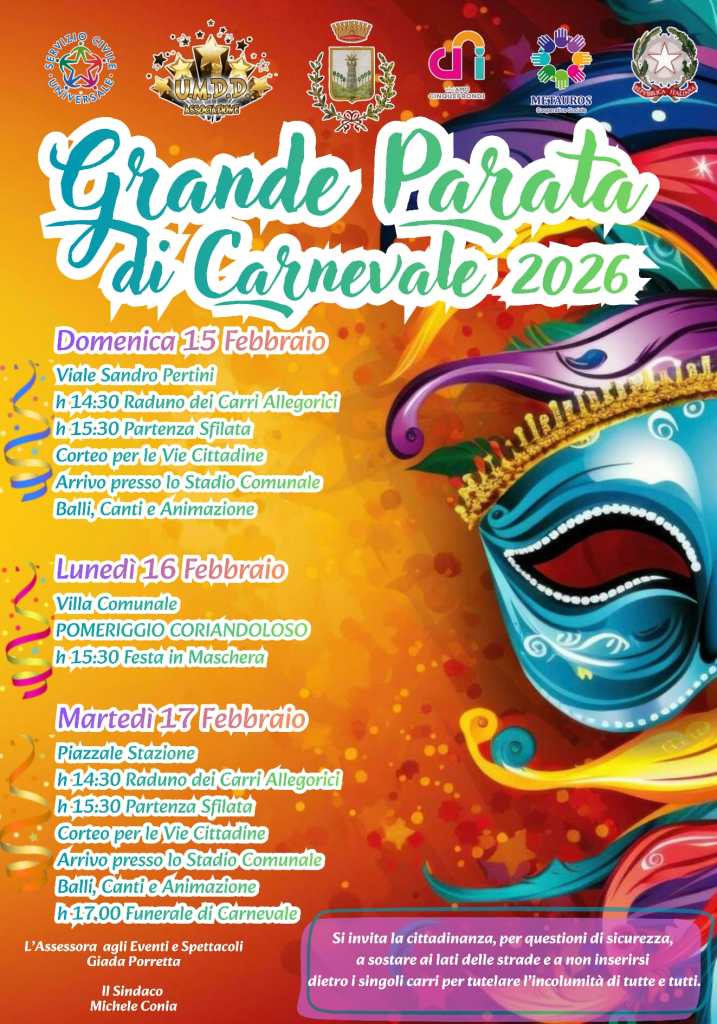 locandina carnevale cinquefrondi