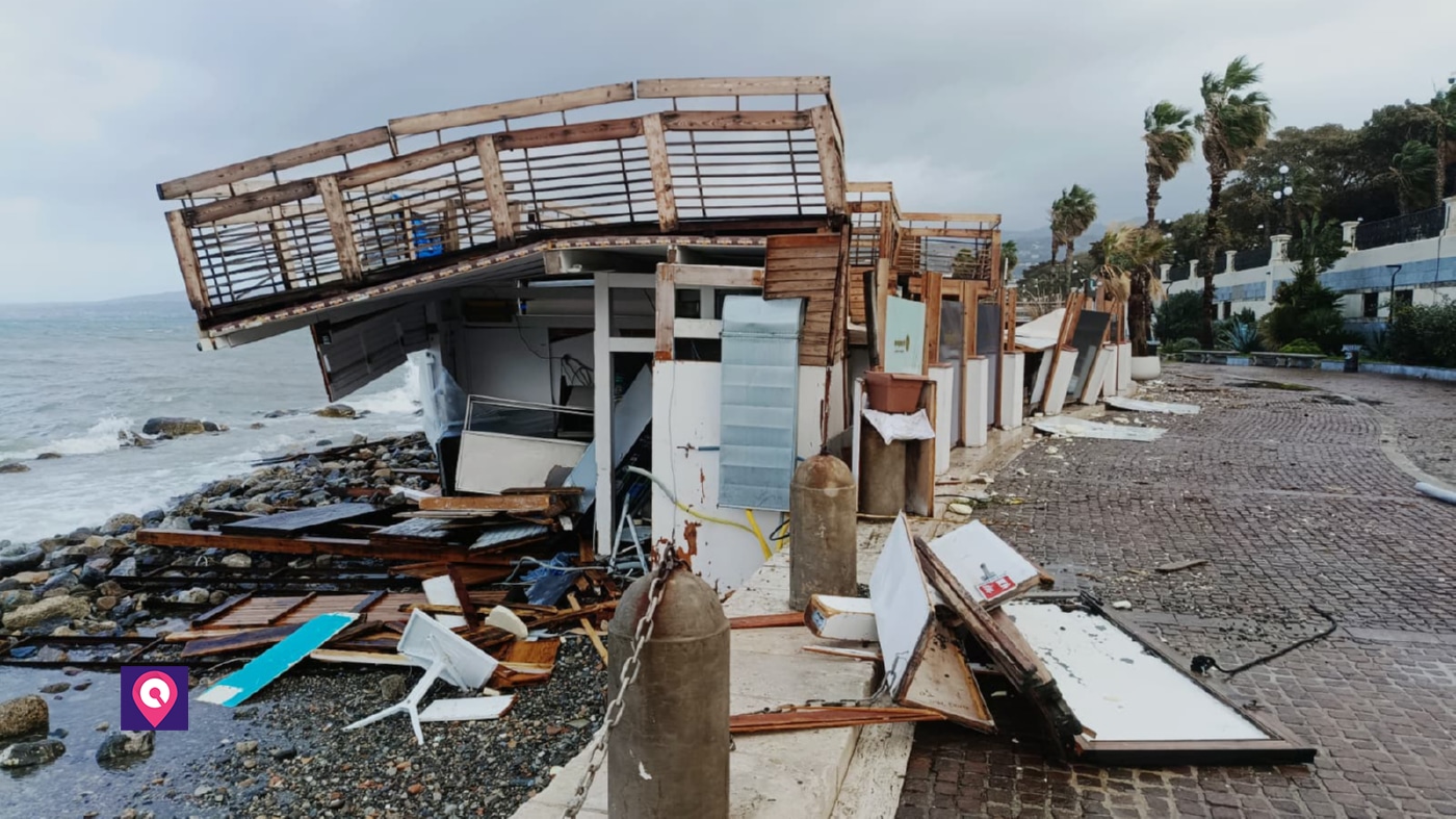 maltempo lungomare rc ciclone ulrike ()