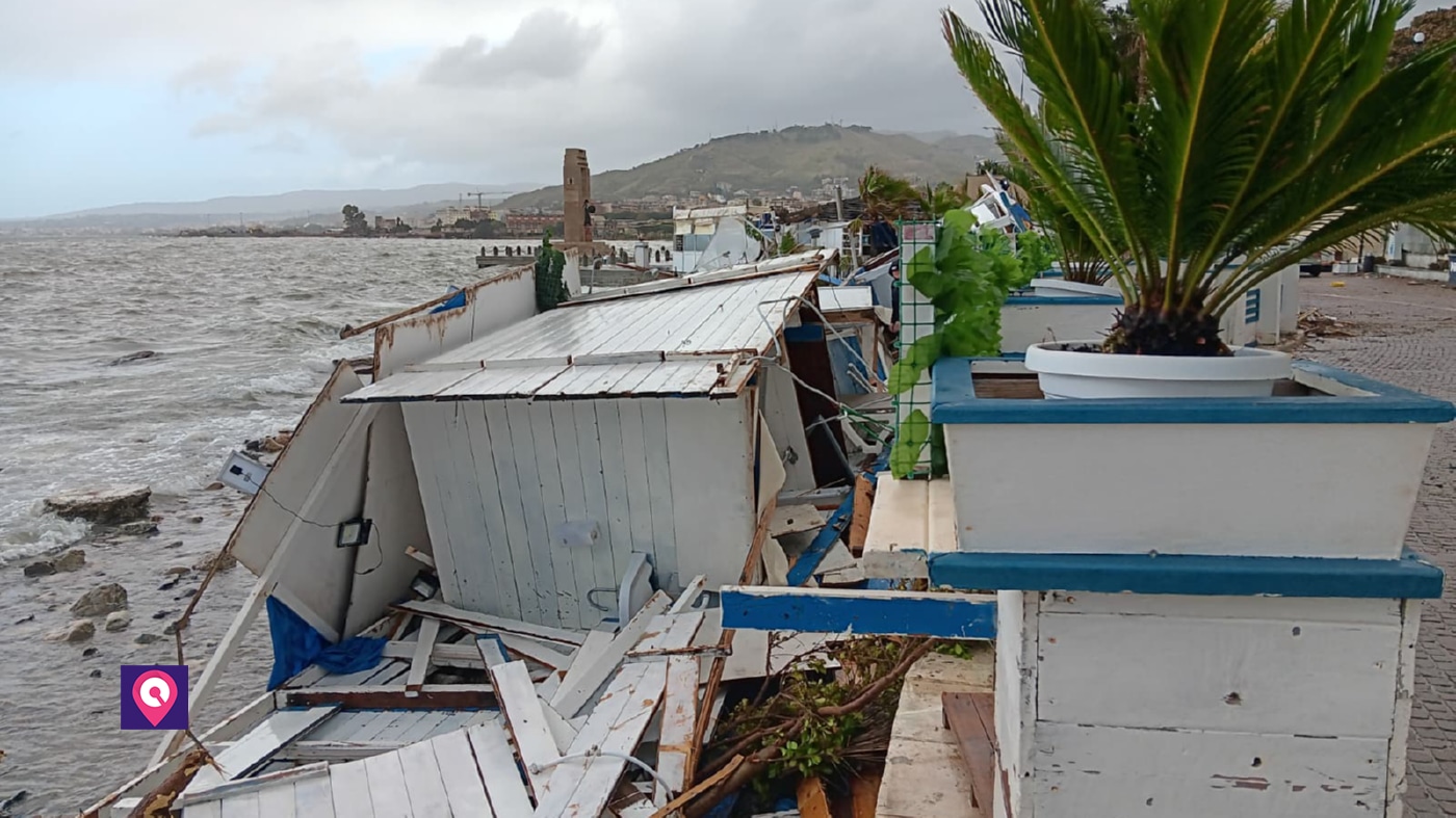 maltempo lungomare rc ciclone ulrike ()