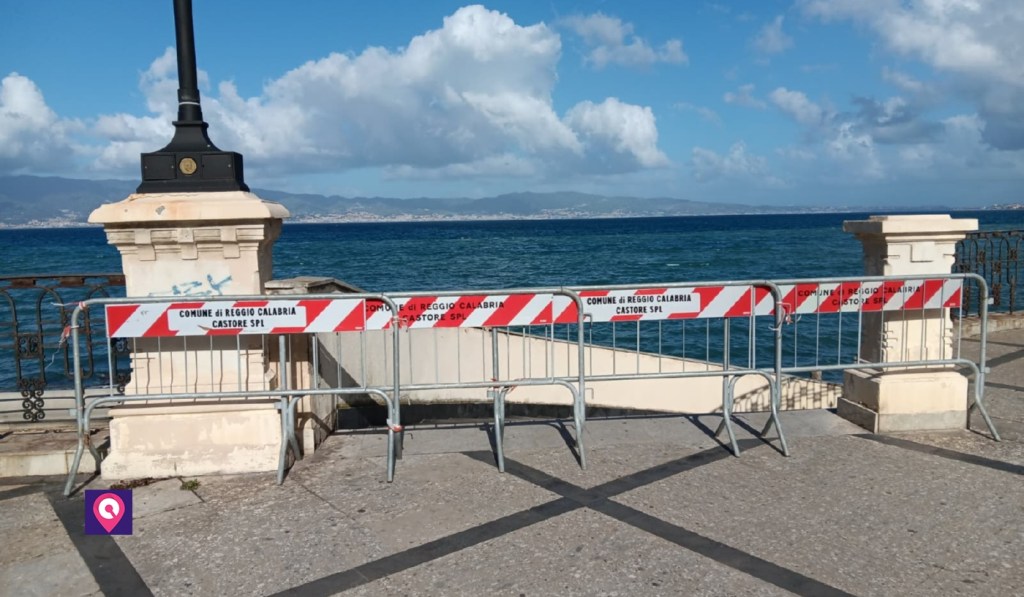 Reggio, la conta dei danni dopo il maltempo: Via Marina chiusa e interventi di messa in sicurezza in corso – FOTO