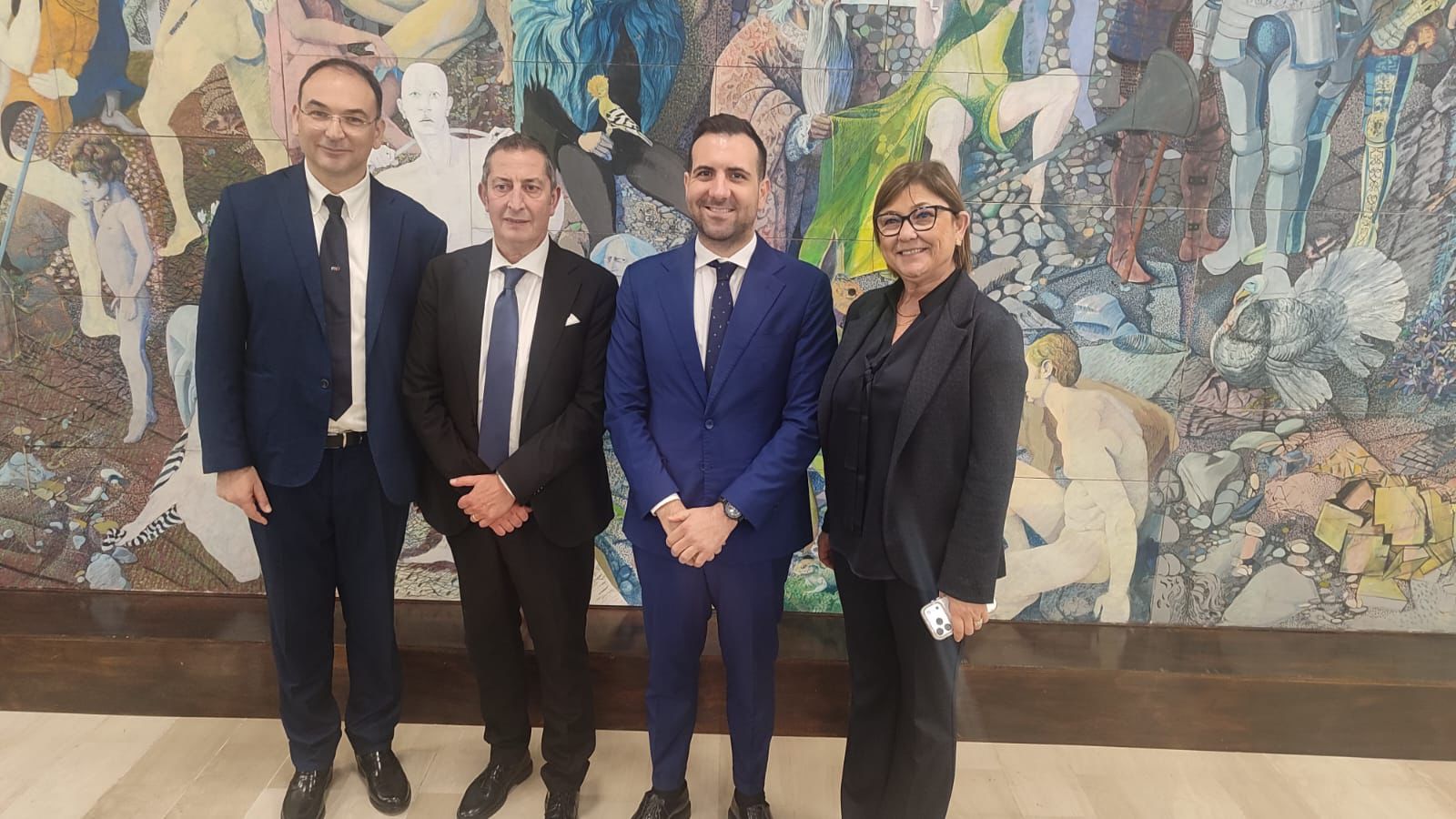 Da sinistra Fabio Colella Ettorre Cirillo e Valentina Colella