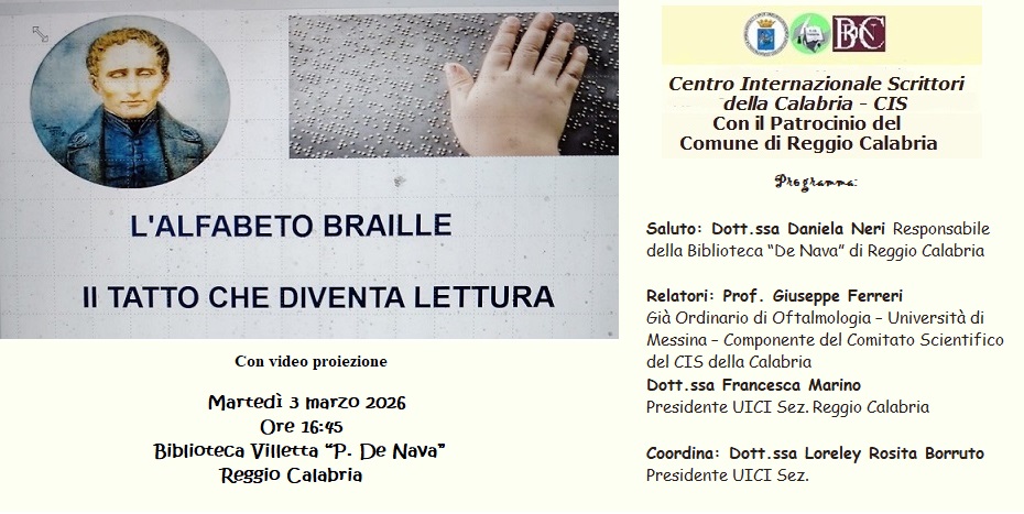 Foto manifesto L'alfabeto Braille, il tatto che diventa lettura