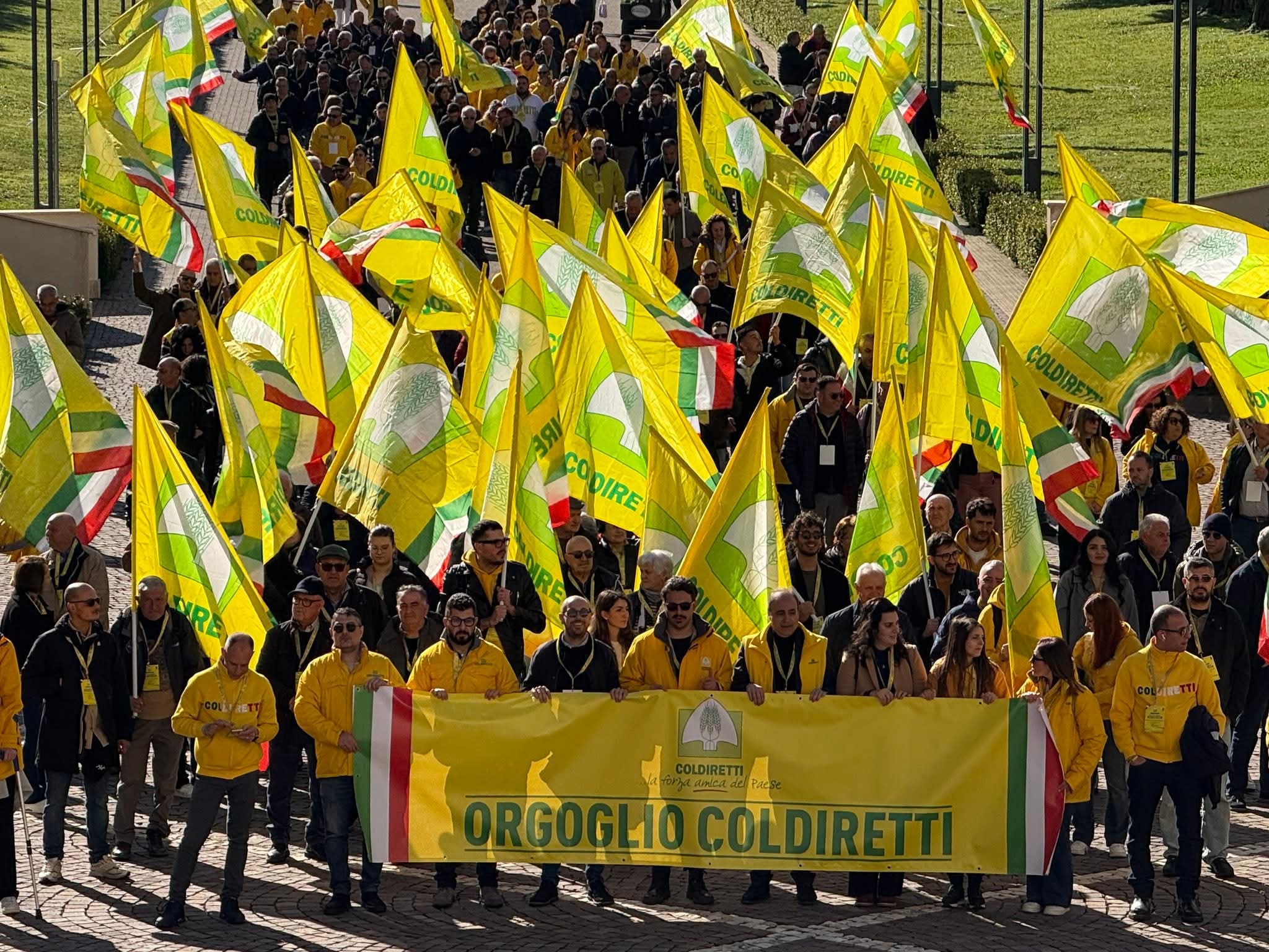 Gli agricoltori entrano alla Cittadella