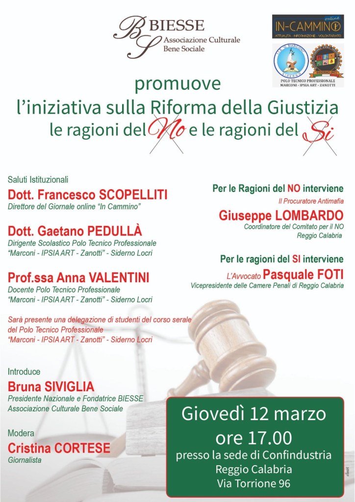 incontro giusto dire no referendum giustizia ()