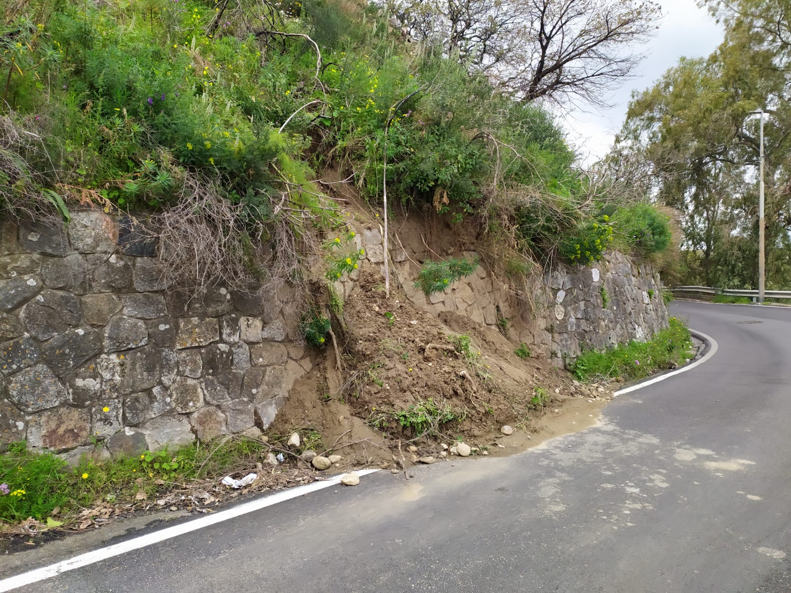 Frana in curva pericolosa mosorrofa