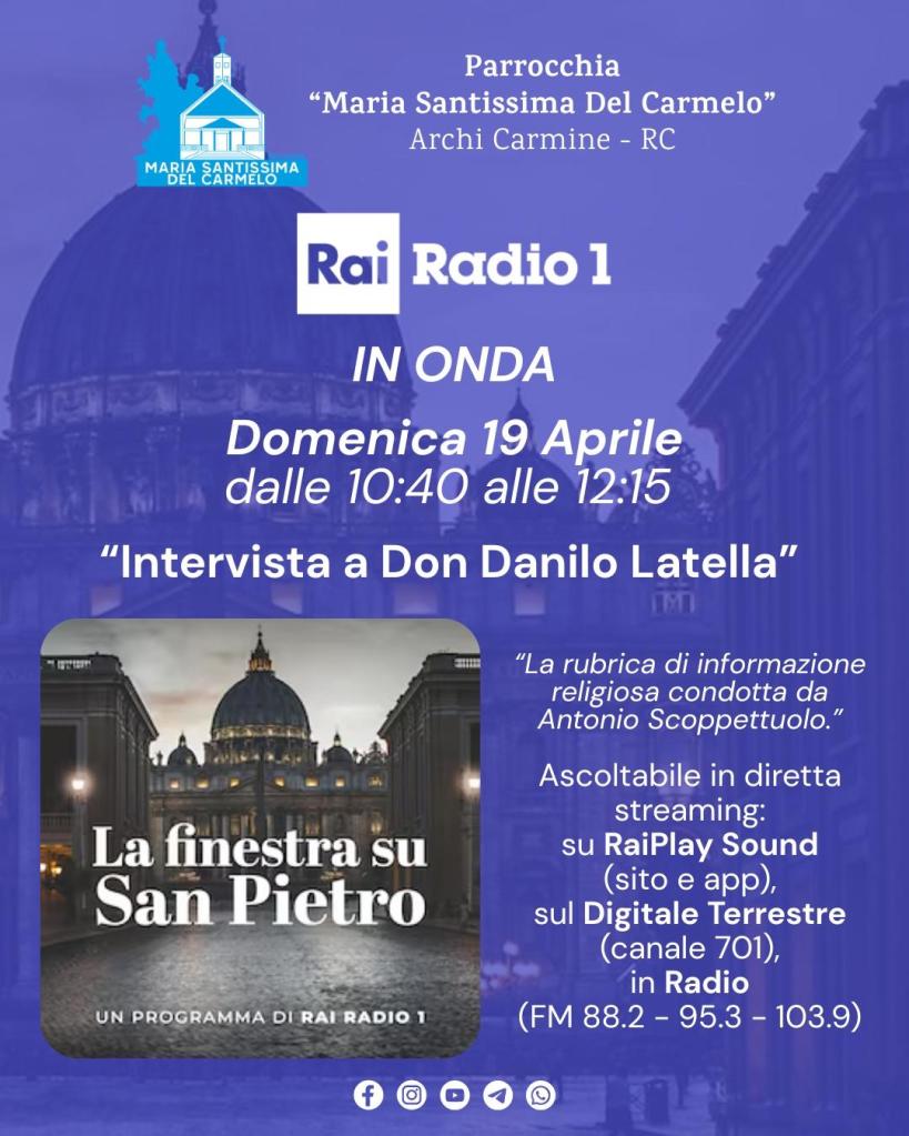 locandina rai radio parrocchia archi carmine