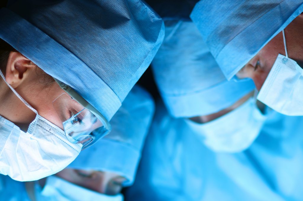Young surgery team in the operating room