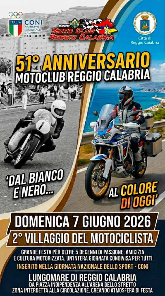 Locandina ° Villaggio del motociclista Motoclub Reggio Calabria