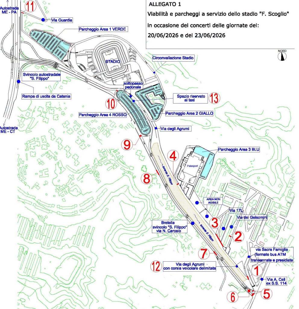 Viabilità e parcheggi STADIO FRANCO SCOGLIO