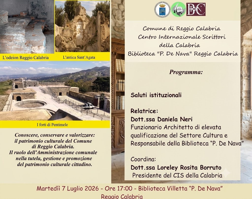 Foto manifesto Conoscere, conservare e valorizzare il patrimonio di Reggio Calabria