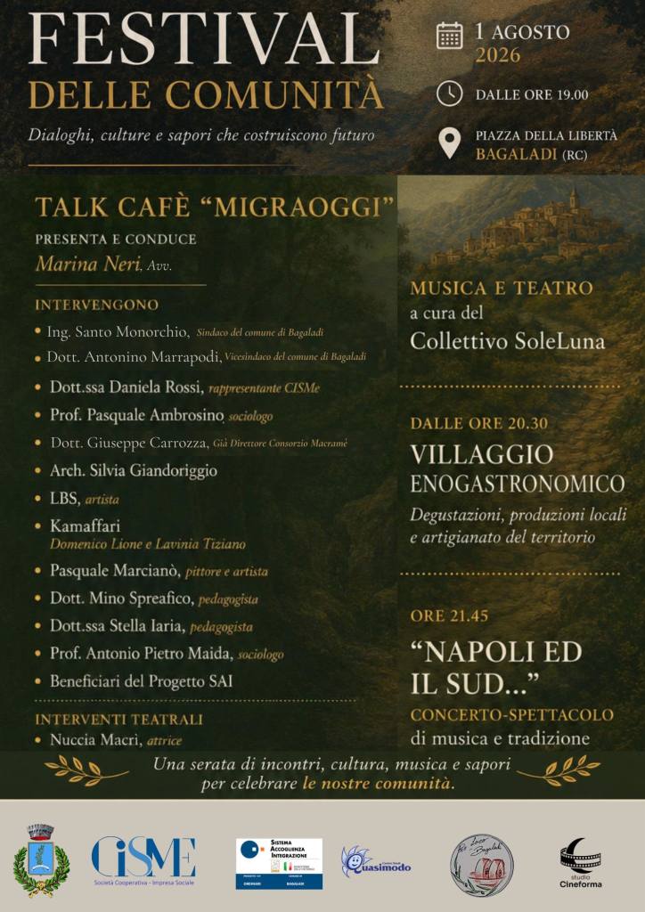 Locandina Festival delle Comunità Bagaladi