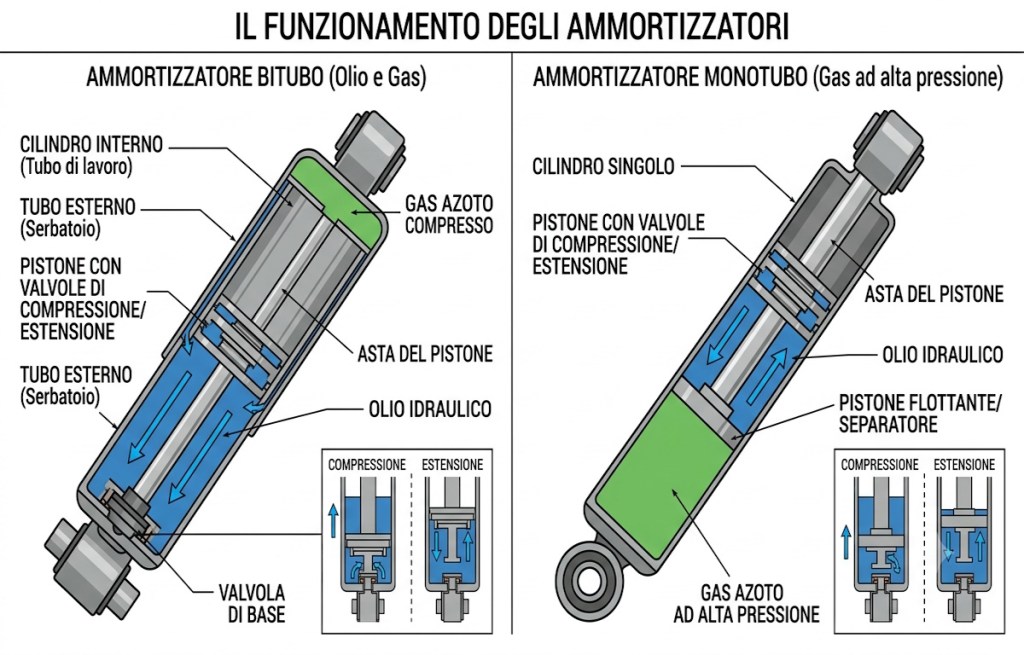 funzionamento ammortizzatori auto