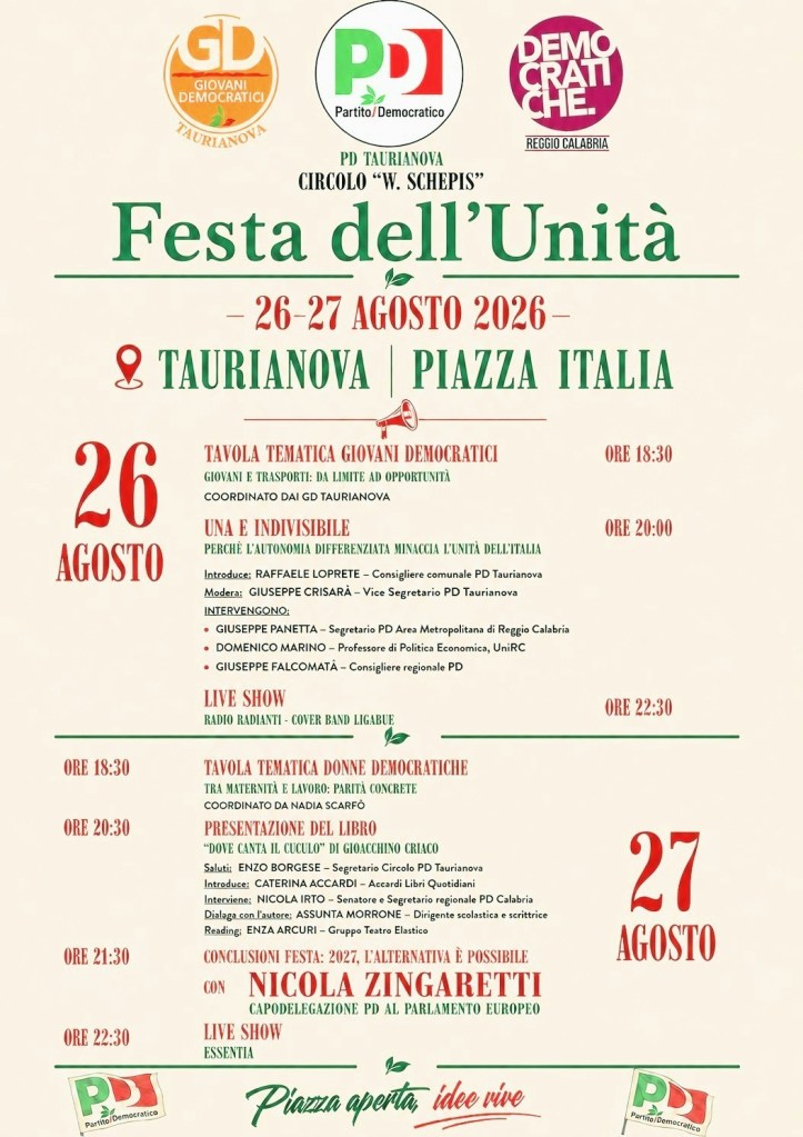festa unita taurianova pd
