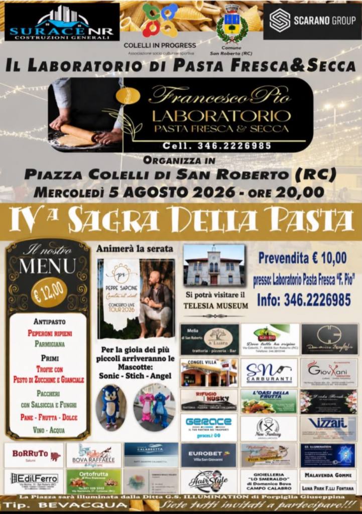 locandina sagra pasta san roberto