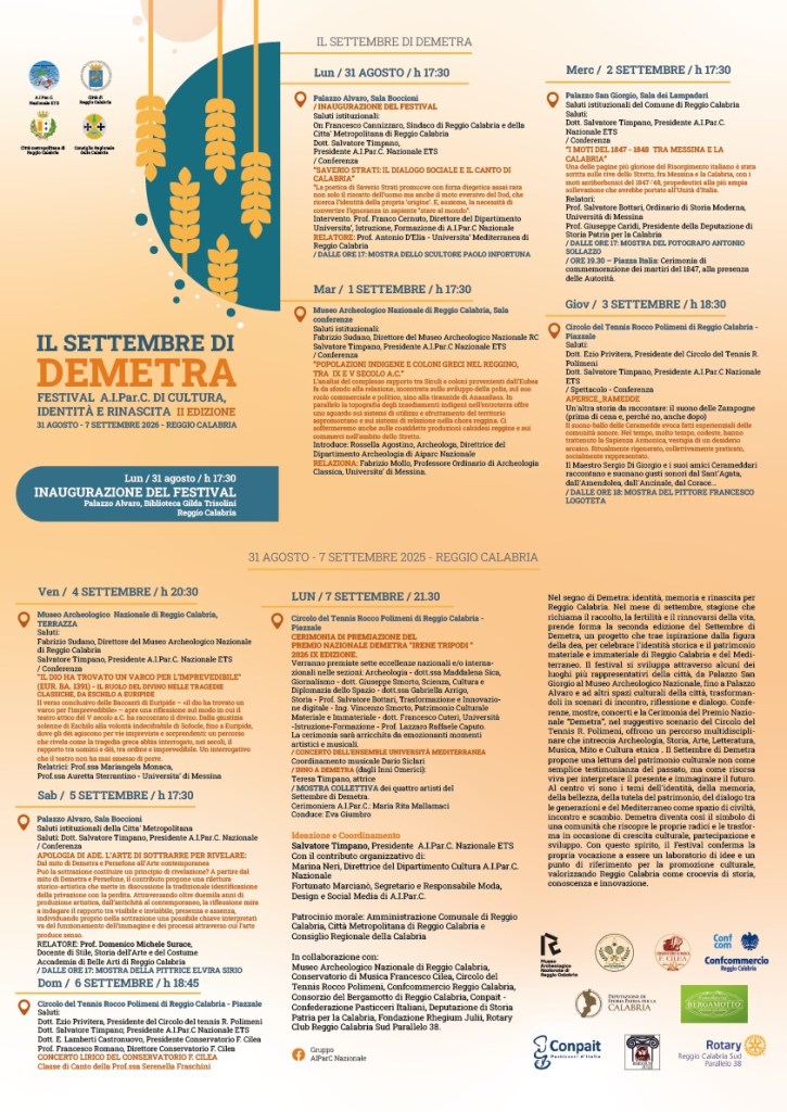 settembre demetra programma