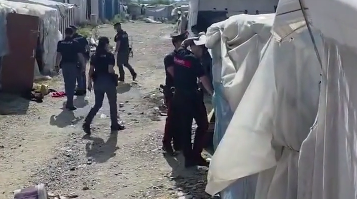 sgombero tendopoli san ferdinando polizia