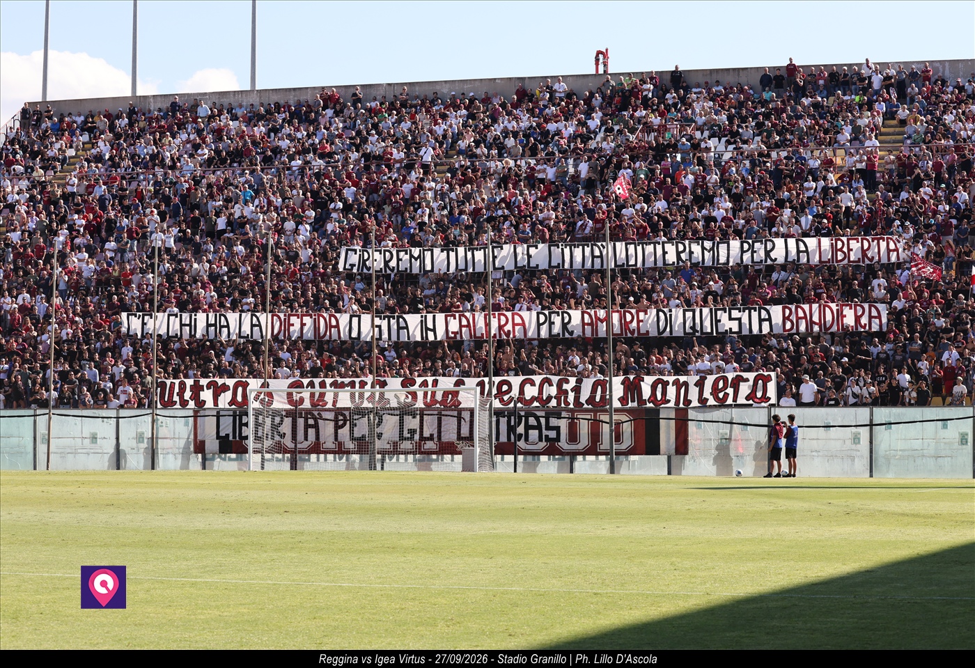Curva Sud Striscione Tifosi Ultras Granillo ()