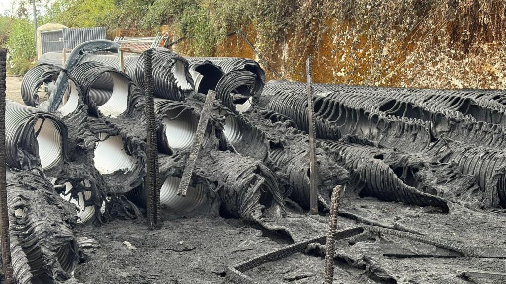 incendio cantiere maione ()