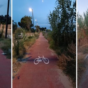 ‘Pista ciclabile tra erbacce e rifiuti’: la segnalazione di una residente di Catona – FOTO