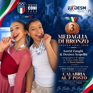 Internazionali WDSF di Roma al Trofeo CONI: Royal Dance Calabria, doppietta di bronzo