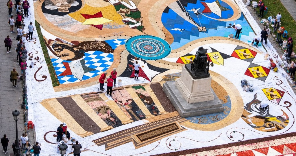 infiorata taurianova tappeto floreale madrid Copertina