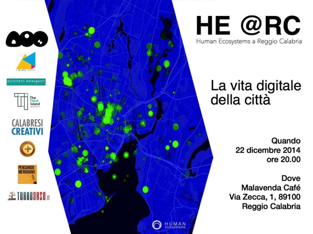 La vita digitale della città: Human Ecosystems a Reggio Calabria.