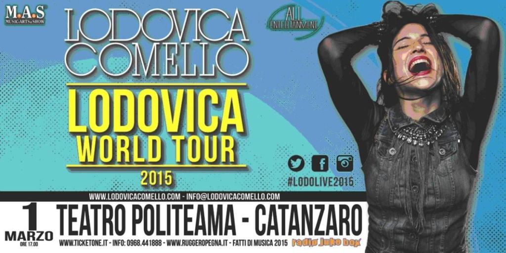Lodovica Comello, protagonista del tour in Calabria a Catanzaro e Rende
