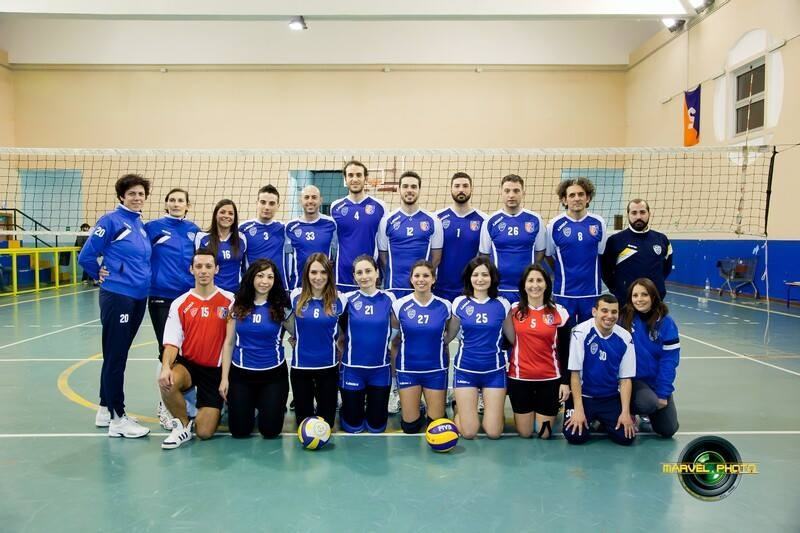 Squadra della Volley Val Gallico, campione d'inverno del campionato misto Csi
