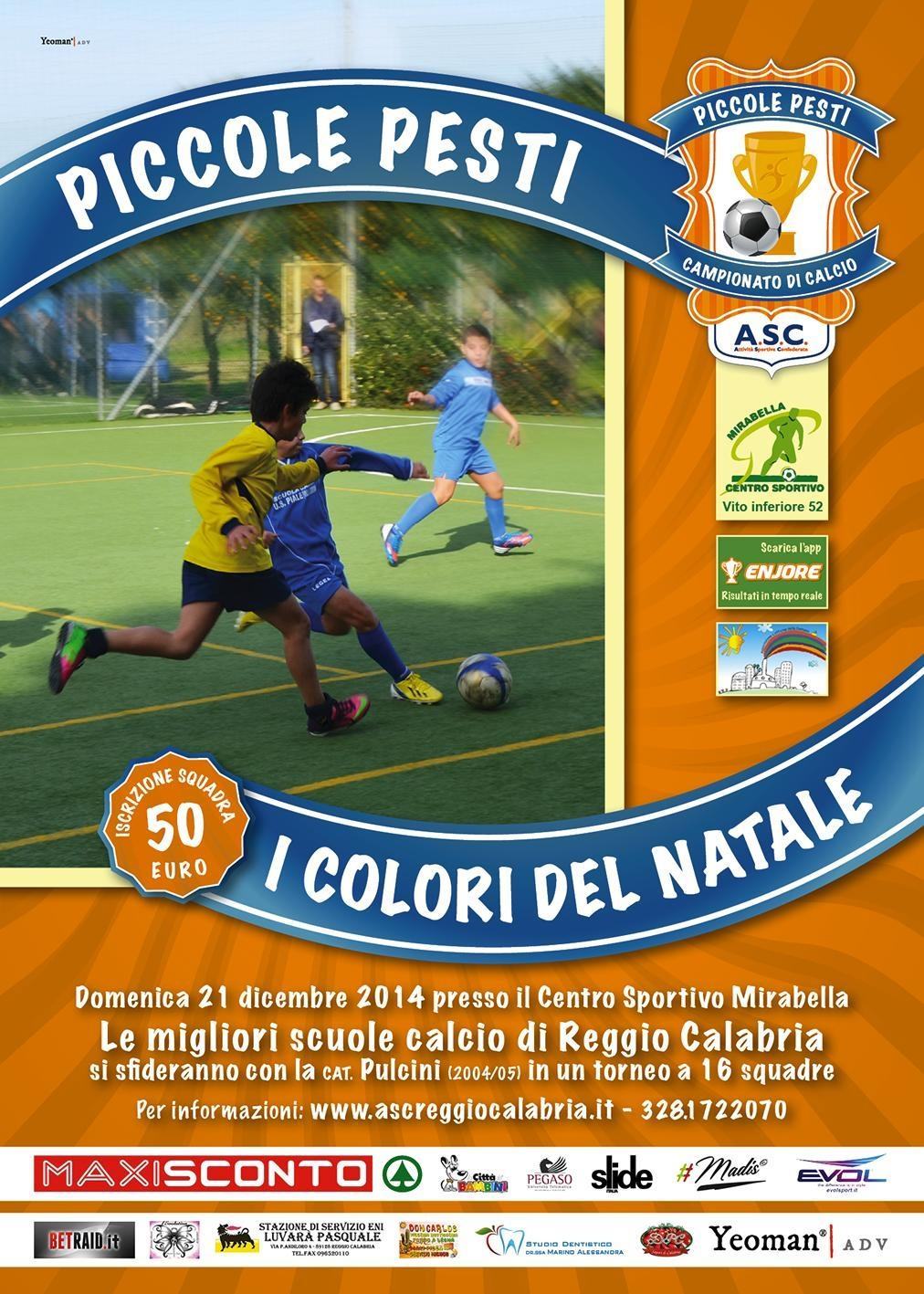 Al via la terza edizione del torneo di calcio ”ASC Piccole Pesti – i colori di Natale” a Reggio Calabria.