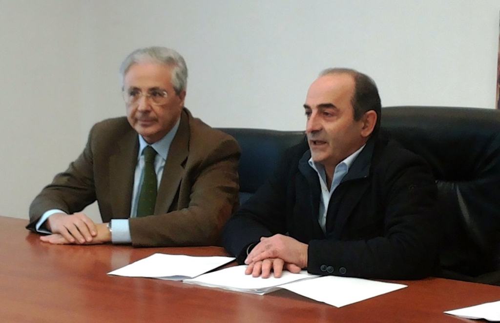 Ermete Tripodi e Pasquale Staltari in conferenza stampa nella sede dell'Asp di Reggio Calabria