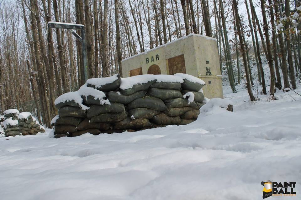 Campo da paintball sotto la neve a Reggio Calabria, la Cittadella